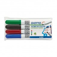 ΜΑΡΚΑΔΟΡΟΙ ΑΣΠΡΟΠΙΝΑΚΑ ΜΕΣΑΙΟΙ 4ΤΕΜ ROBERCOLOR GIOTTO