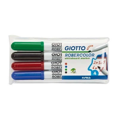 ΜΑΡΚΑΔΟΡΟΙ ΑΣΠΡΟΠΙΝΑΚΑ ΜΕΣΑΙΟΙ 4ΤΕΜ ROBERCOLOR GIOTTO