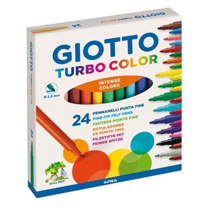 ΜΑΡΚΑΔΟΡΟΙ 24ΤΕΜ TURBO COLOR GIOTTO ΓΡΑΦΙΚΗ ΥΛΗ - ΑΝΑΛΩΣΙΜΑ