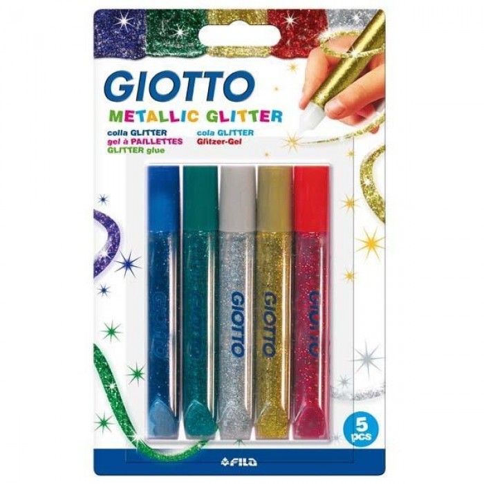 ΚΟΛΛΑ BLIST.5TMX GLITTER 10.5ml GIOTTO METALLIC ΓΡΑΦΙΚΗ ΥΛΗ - ΑΝΑΛΩΣΙΜΑ