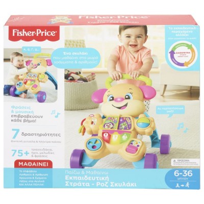 FTC68 ΕΚΠΑΙΔΕΥΤΙΚΗ ΣΤΡΑΤΑ ΣΚΥΛΑΚΙ SMART STAGES ΡΟΖ FISHER PRICE