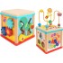 WOODEN MULTI ACTIVITY CUBE 16 CM GLOBO (39939)