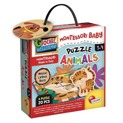 MONTESSORI BABY WOOD PUZZLE ANIMALS 96848