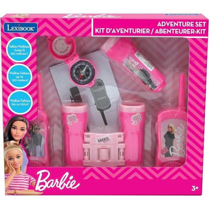 Barbie Adventure set with Walkie Talkies up to 120m binoculars and compass RPTW12BB