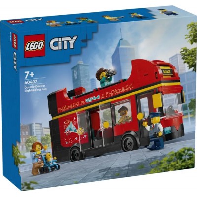 60407 RED DOUBLE DECKER SIGHTSEEING BUS